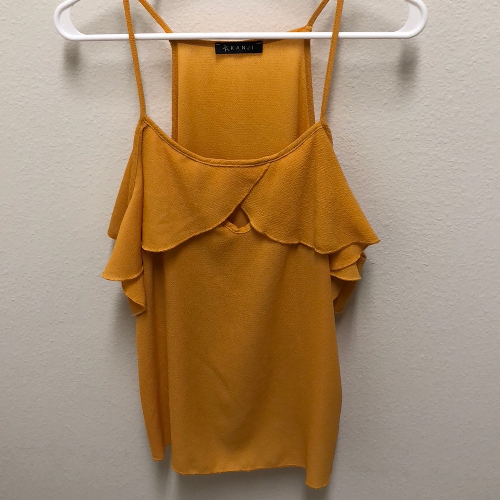 Yellow blouse top